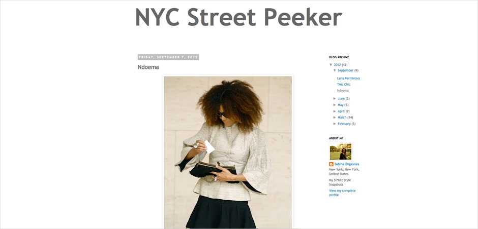 Ndoema The Global Girl arrives at the Monika Chiang Spring 2013 Fashion Presentation during New York Fashion Week. She wears a vintage jacket, Alexander Wang skirt and Sigerson Morrison suede clutch.