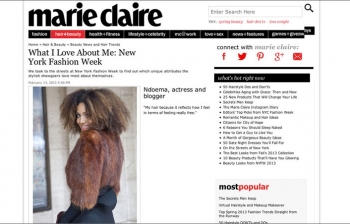 (English) Marie Claire: What I Love About Me
