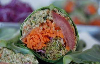 Raw Vegan Falafel Burger Wrap