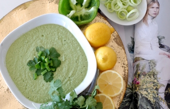 Raw Vegan No-Bean Cilantro Hummus 