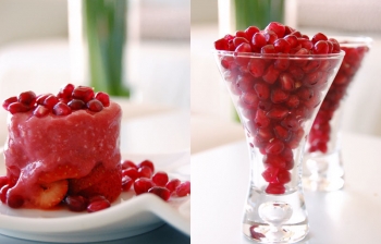 Raw Vegan Strawberry & Pomegranate Sorbet