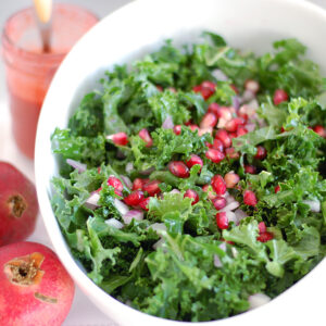 Raw Kale and Pomegranate Salad