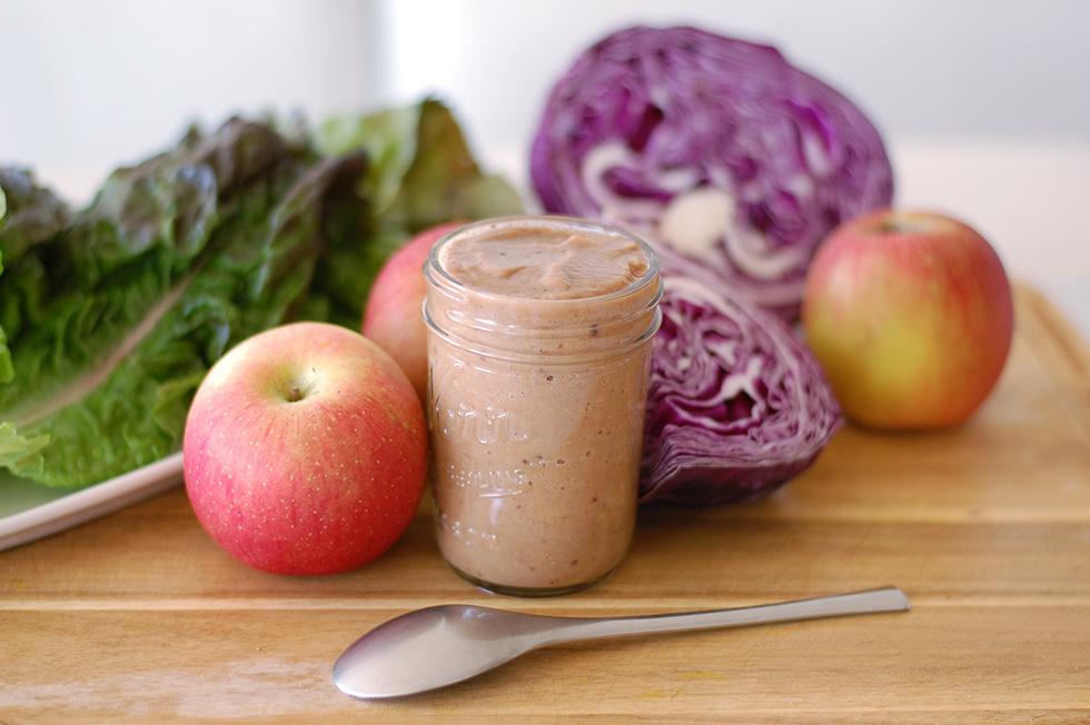 The Global Girl Raw Food Recipes: This healthy raw vegan apple and mustard dressing is oil free, fat free, dairy free and gluten free.