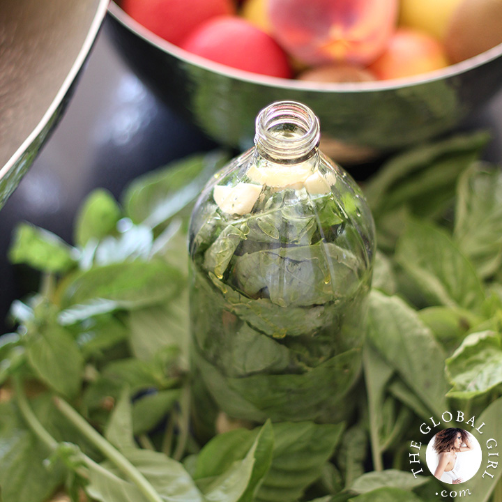 Basil and garlic infused olive oil recipe | The Global Girl