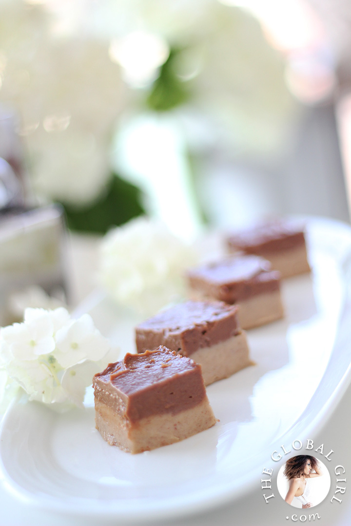 Chocolate Caramel Durian Fudge Brownies. 100% raw, vegan, gluten free, dairy free and nut free. The ultimate healthy decadent dessert!