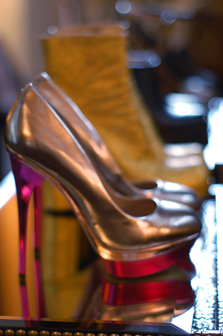 The Global Girl Daily Style: Metallic heels | Empire Hotel during New York Fashion Week Fall 2014.