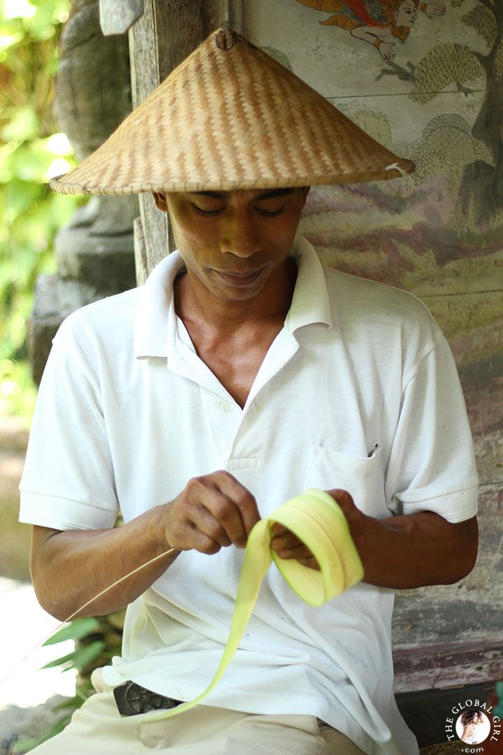 The Global Girl Travels: Exotic getaway in Canggu Beach, Bali. The ancient art of Balinese ornaments, gebogan (flower offerings) and janur (palm leaf) arrangements, plays a central part in the island’s way of life.