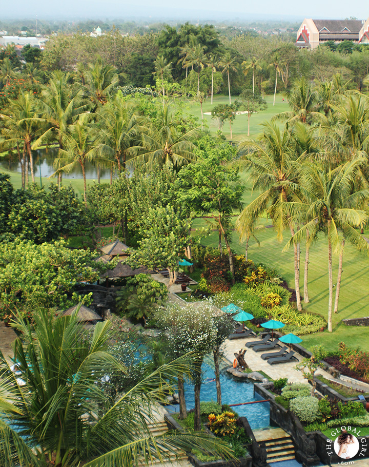 The Global Girl Travels: The Hyatt Regency Yogyakarta in Java, Indonesia. For the most breathtaking panoramic views of the lush tropical grounds and stunning Javanese landscape, climb up to Panorama Teras, the open-air restaurant nestled on the hotel's rooftop.