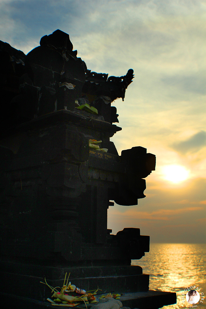 The Global Girl Travels: Gorgeous sunset at Tanah Lot temple in Bali, Indonesia.