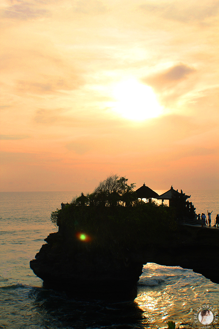 The Global Girl Travels: Gorgeous sunset at Tanah Lot temple in Bali, Indonesia.