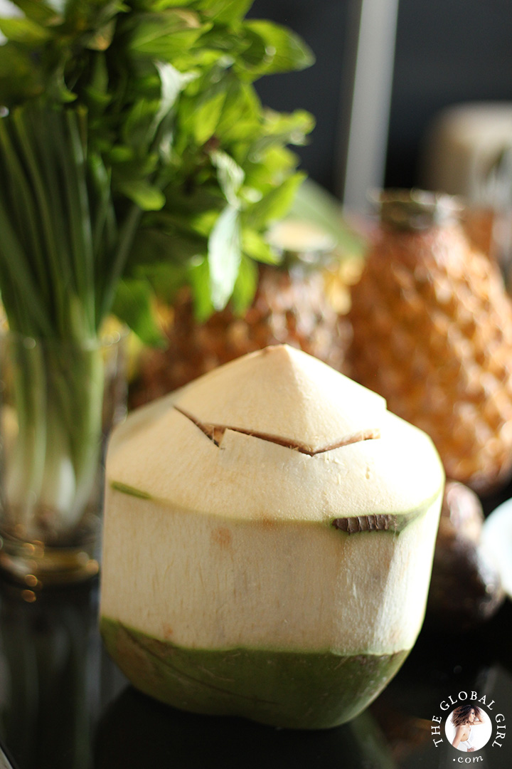 A Peek into The Global Girl Thai Kitchen: Super nutritious and antioxidant rich Young Thai coconut.