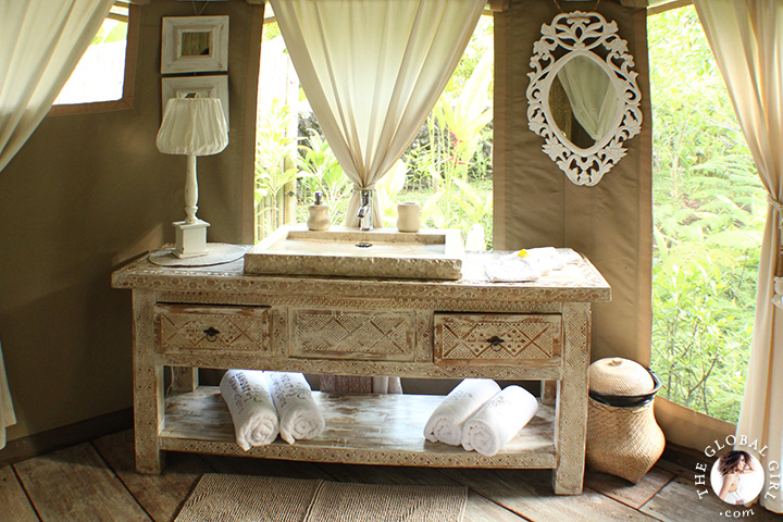 The Global Girl Travels: Glampinghub's luxury glamping safari tents in Ubud, Bali. Eco chic meets green living in Indonesia.