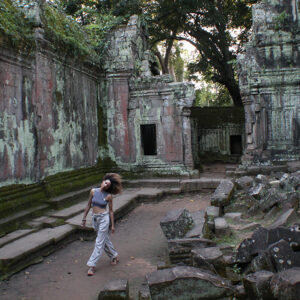 The Global Girl Travels: Ndoema at Ta Prohm's jungle temple in Cambodia