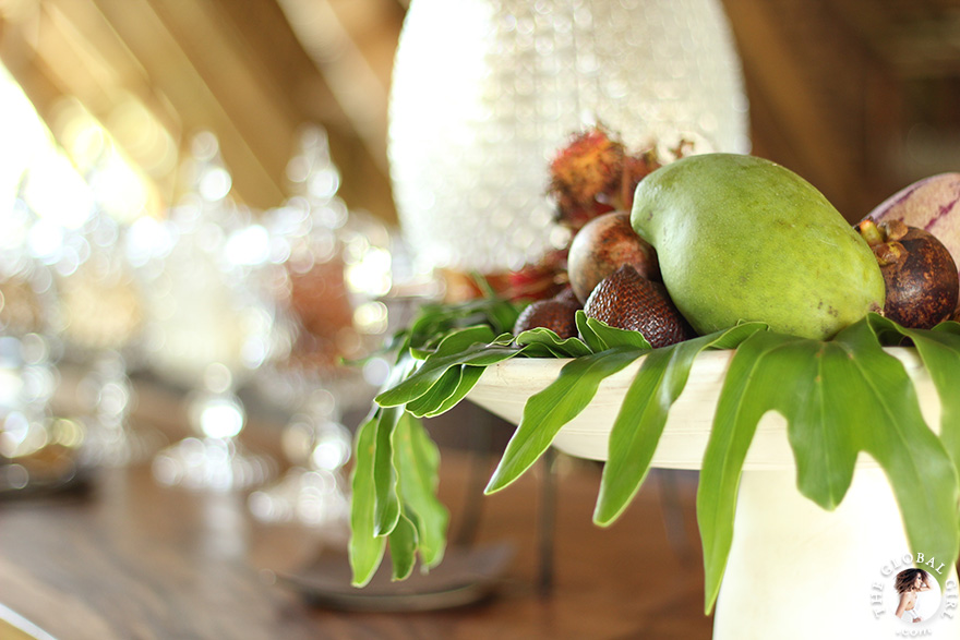 The Global Girl Travels: A tropical breakfast at Glamping Hub's luxury glamping tents in Ubud, Bali.