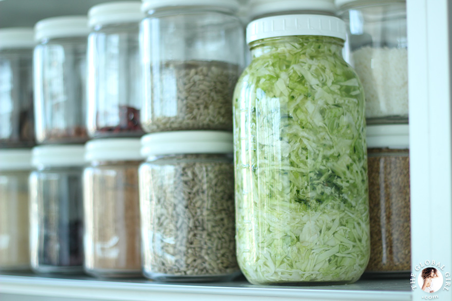 The Global Girl Raw Recipes: This delicious homemade sauerkraut is loaded with healing probiotics. It's health and beauty powerhouse.