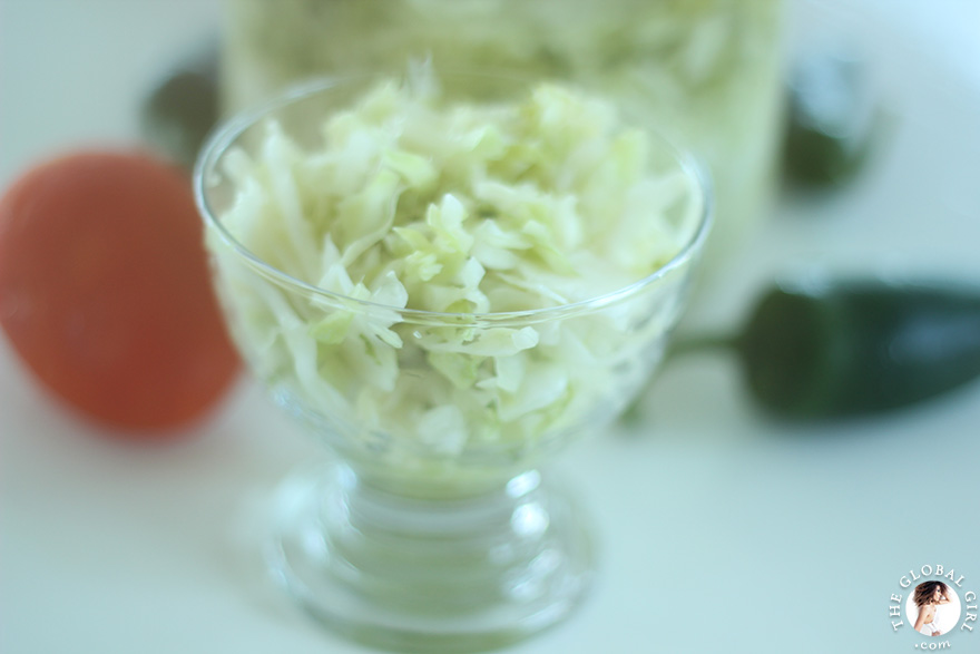 The Global Girl Raw Recipes: This delicious homemade sauerkraut is loaded with healing probiotics. It's health and beauty powerhouse.