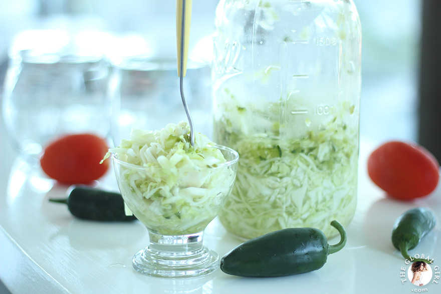 The Global Girl Raw Recipes: This delicious homemade sauerkraut is loaded with healing probiotics. It's health and beauty powerhouse.