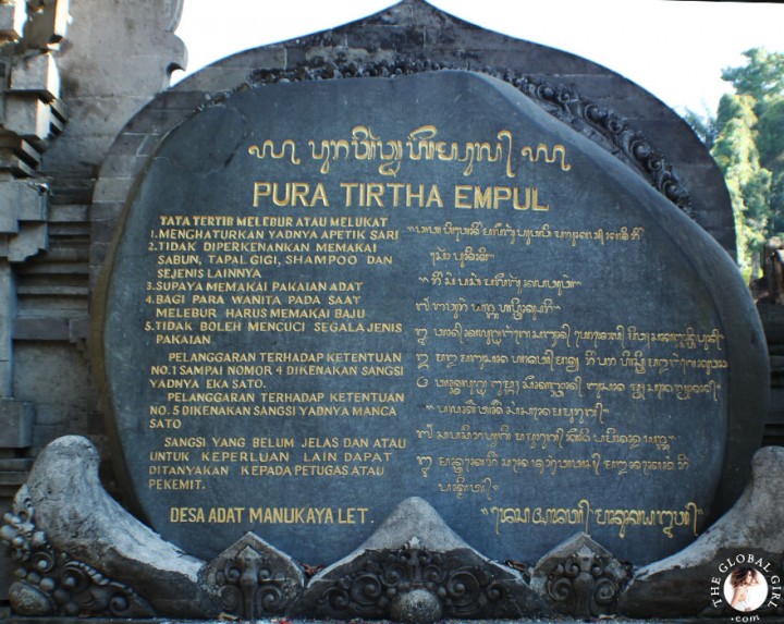 The Global Girl Travels: The holy spring water at the Tirta Empul Temple in Bali, Indonesia.