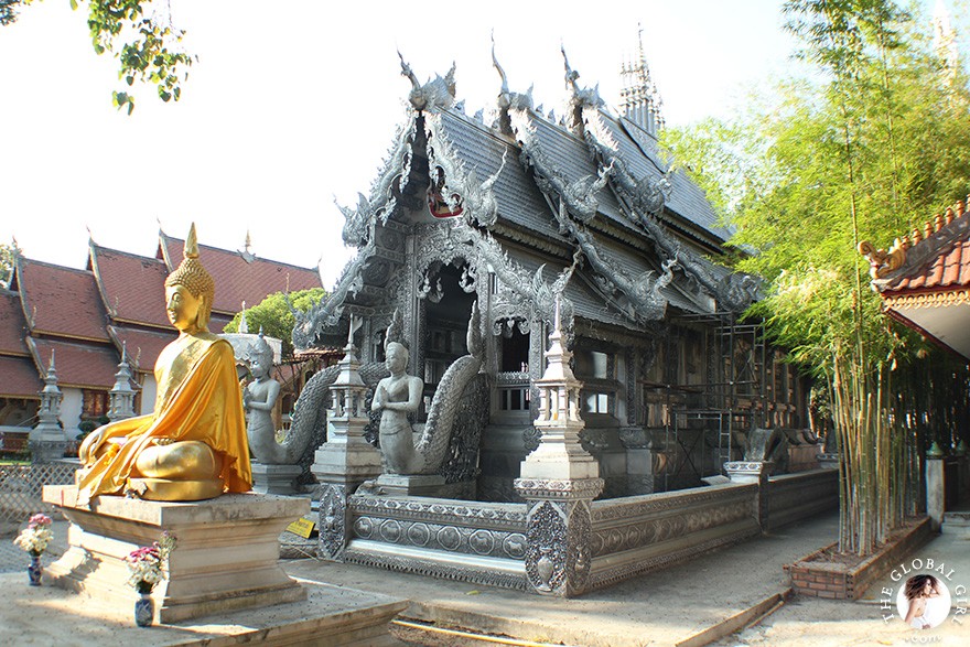 The Global Girl Travels - Thailand: Wat Sri Suphan, one of Chiang Mai's most spectacular sacred sites.