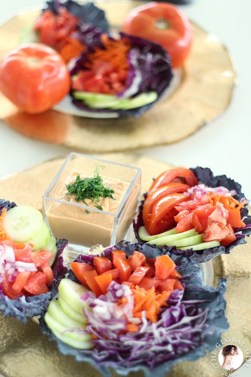 The Global Girl Raw Vegan Recipes: Vegan Tacos with Smoky Chipotle Hummus. This recipe is 100% raw, dairy free, gluten free, oil free, nut free and does not use beans at all!