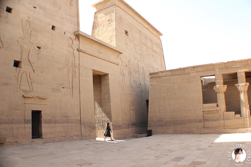 The Global Girl Travels: Ndoema at the Philae Temple in Aswan, Egypt.