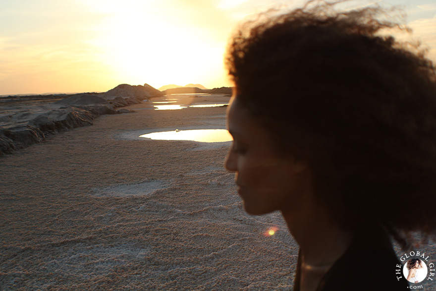 The Global Girl Travels: Ndoema visits a local salt mine at Siwa Oasis, Egypt.