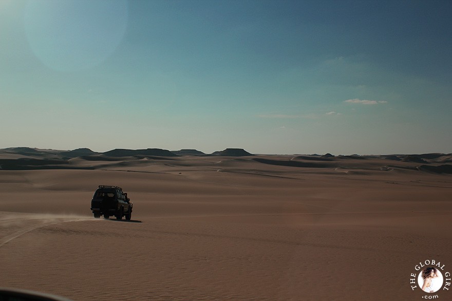 The Global Girl Travels: Safari in the Libyan desert - Sahara, North Africa.