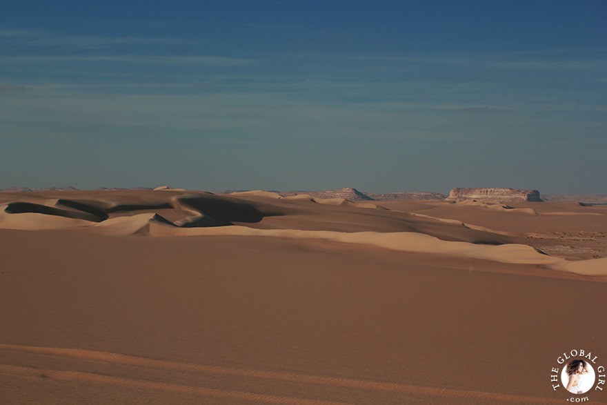 The Global Girl Travels: Safari in the Libyan desert - Sahara, North Africa.