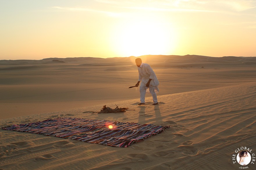 The Global Girl Travels: Traditional Berber Tea in the Sahara Desert, Siwa Oasis - Egypt.