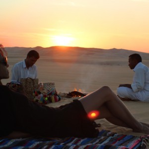 The Global Girl Travels: Ndoema is treated to a traditional Berber Tea in the Sahara Desert, Siwa Oasis - Egypt.