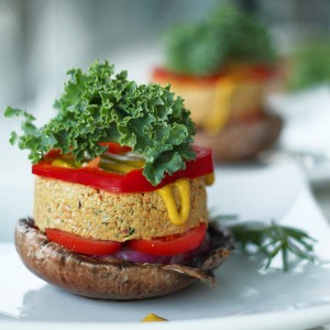 Raw Vegan Portobello Mushroom Burgers