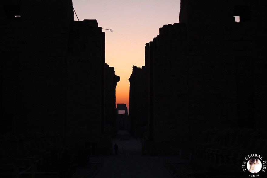 The Global Girl Travels: Winter Solstice Sunrise at the Karnak Temple in Luxor, Egypt.