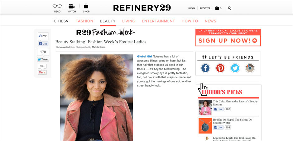 Refinery 29: Beauty Stalking